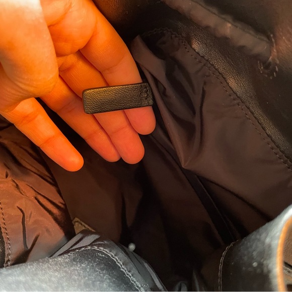 Pars Unum black leather Carbon bucket tote sling bag backpack luxe made in Italy - Picture 11 of 16